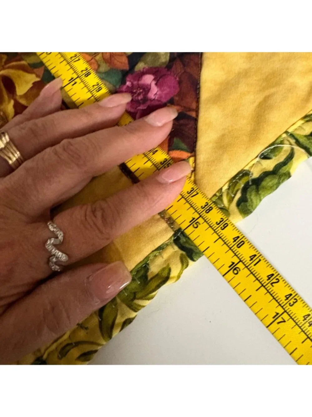 Handmade Floral Quilted Table Runner Cottagecore Patchwork Farmhouse Decor